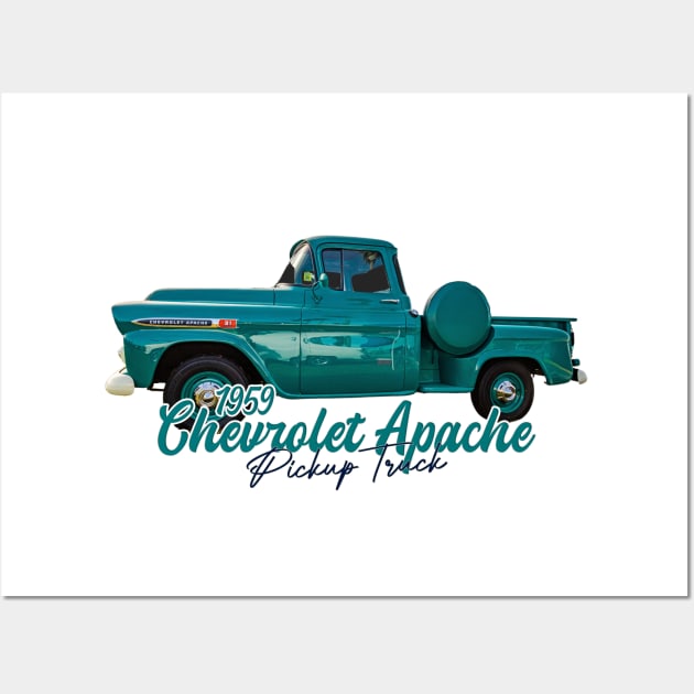 Restored 1959 Chevrolet Apache Pickup Truck Wall Art by Gestalt Imagery